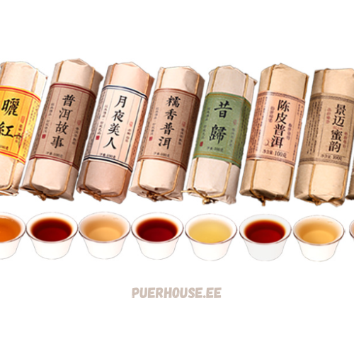 Segatud mini-puer-tee ja tee komplekt